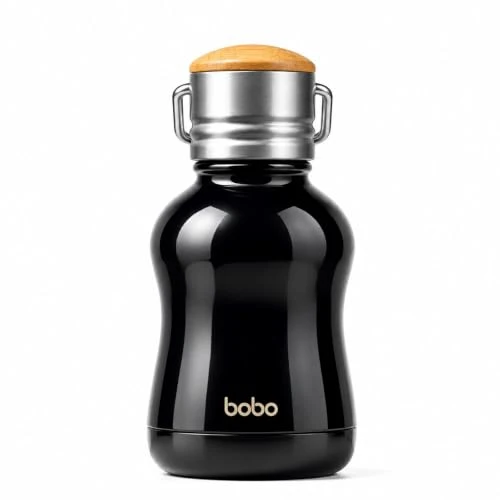Luxury Mini Vacuum Insulated Water Bottle With Bamboo Lid Convenient