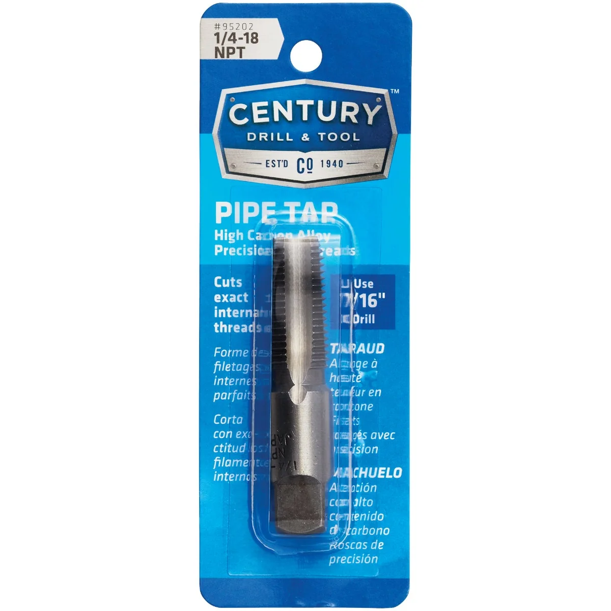 Luxury Century Drill Tool 1 4-18 NPT National Pipe Thread Tap Elegant