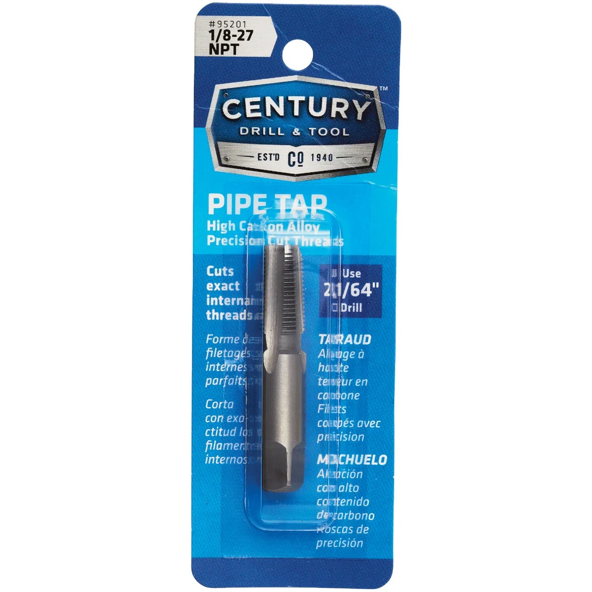 Exceptional Century Drill Tool 1 8-27 NPT National Pipe Thread Tap Unique