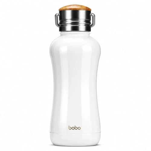 Traditional Mini Insulated Water Bottle With Bamboo Lid Green