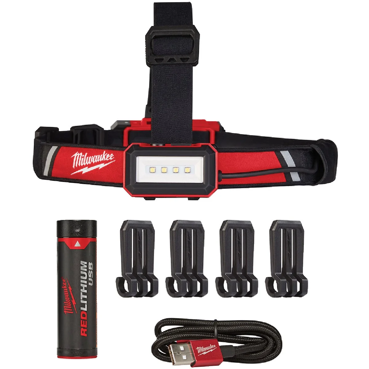 Solid Milwaukee 600 Lm. LED REDLITHIUM USB Rechargeable Low-Profile Headlamp Fashionable