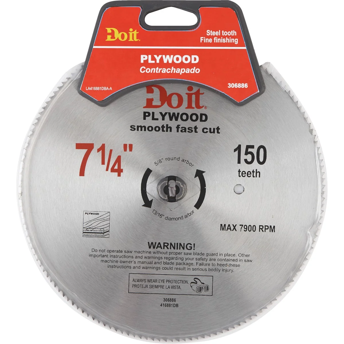 Premium Material Do it 7-1 4 In. 150-Tooth Plywood Circular Saw Blade Original