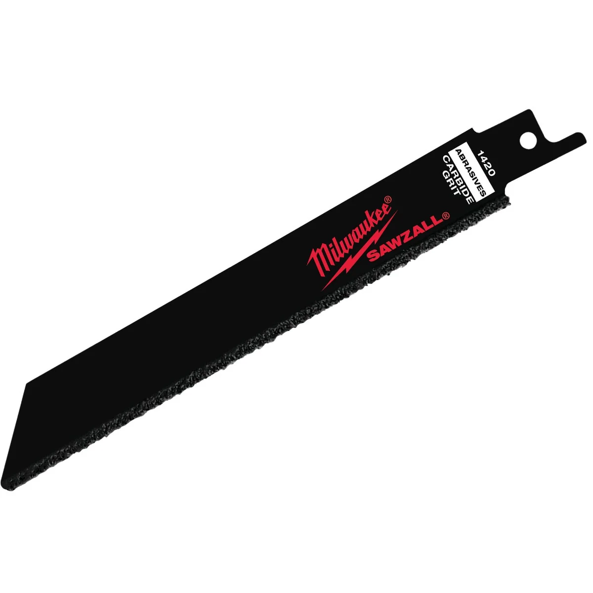 High-End Milwaukee SAWZALL 6 In. Carbide Ceramic Plaster Masonry Brick Fiberglass Grit Edge Reciprocating Saw Blade Excellent