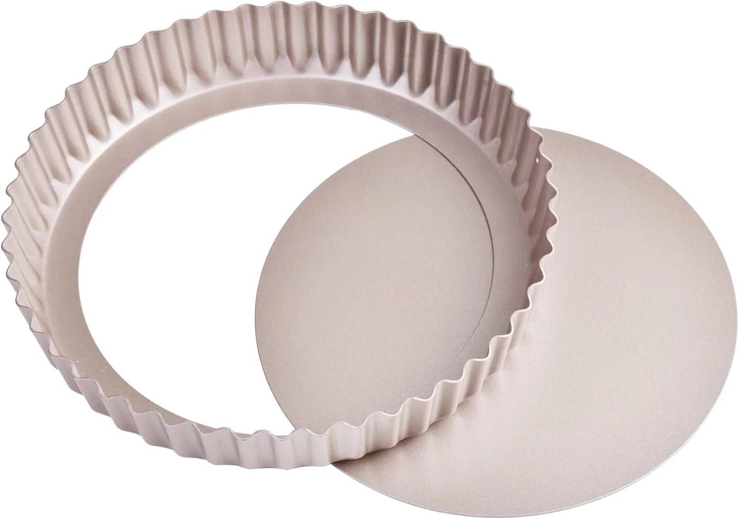 Official 8-Inch Non-Stick Round Tart Pan with Removable Loose Bottom Quiche Pan for Oven Baking Champagne Gold Innovative