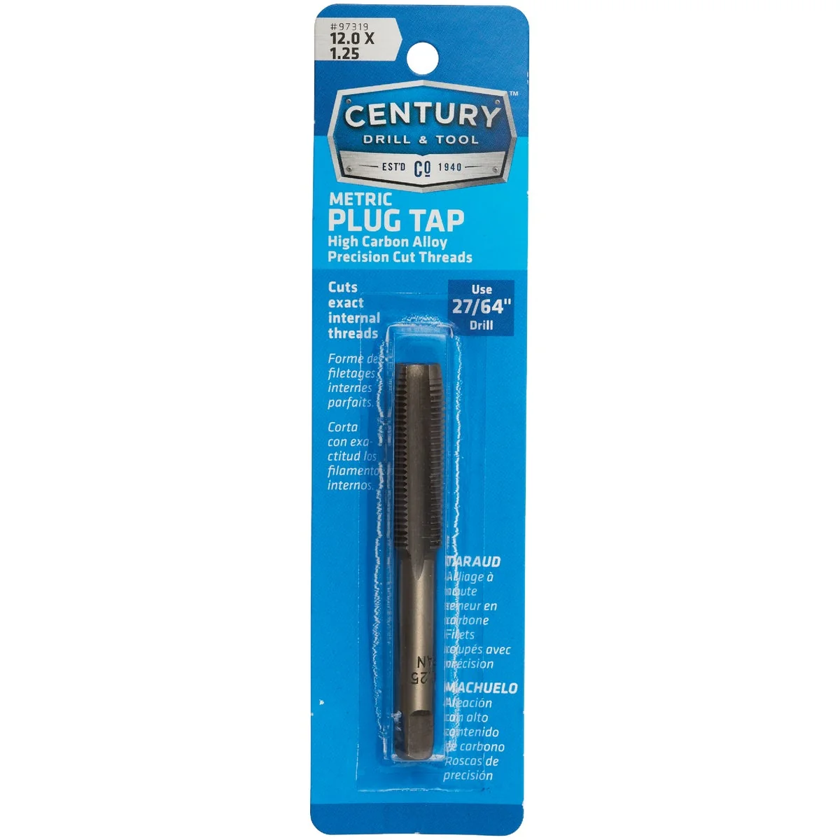Lightweight Century Drill Tool 12.0×1.25 Carbon Steel Metric Tap Top-Quality