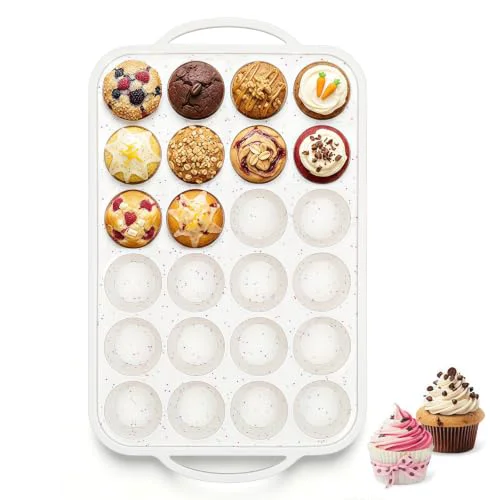 Outstanding Mini Muffin Pan with Metal Reinforced Frame 2 Count High-Quality