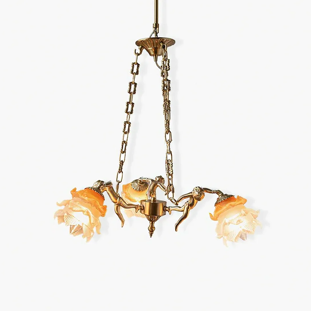 Clean Putti Beeldjes Messing Ophanging Unique