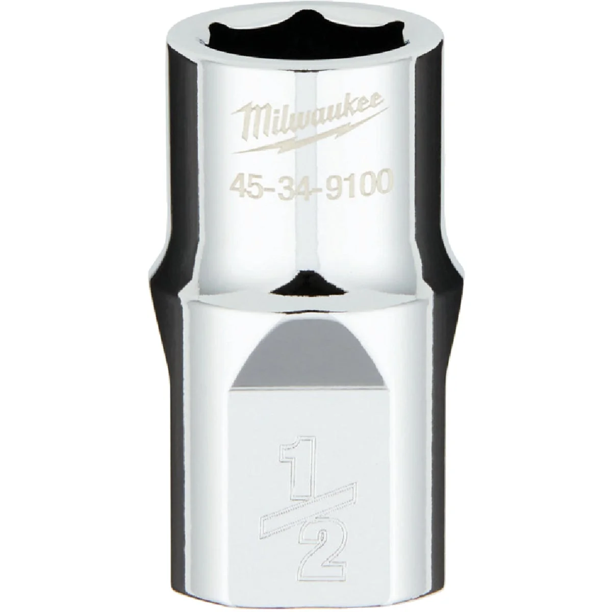 Lightweight Milwaukee 1 2 In. Drive 1 2 In. 6-Point Shallow Standard Socket with FOUR FLAT Sides Healthy