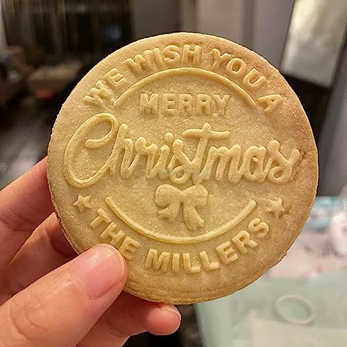 Environmentally Friendly 2025 Personalized Christmas Cookie Stamp Unique 3D Embossed Design Fun Tool for Baking Art High-Grade