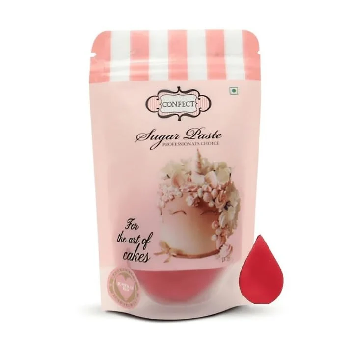 Environmentally Friendly Red Fondant Vibrant Edible Cake Fondant for Christmas Special Occasions 8.8 Ounce Professional