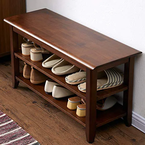 Effective Shoe Rack Bench Wooden Shoe Storage Bench Entryway Bench Easy-to-Use