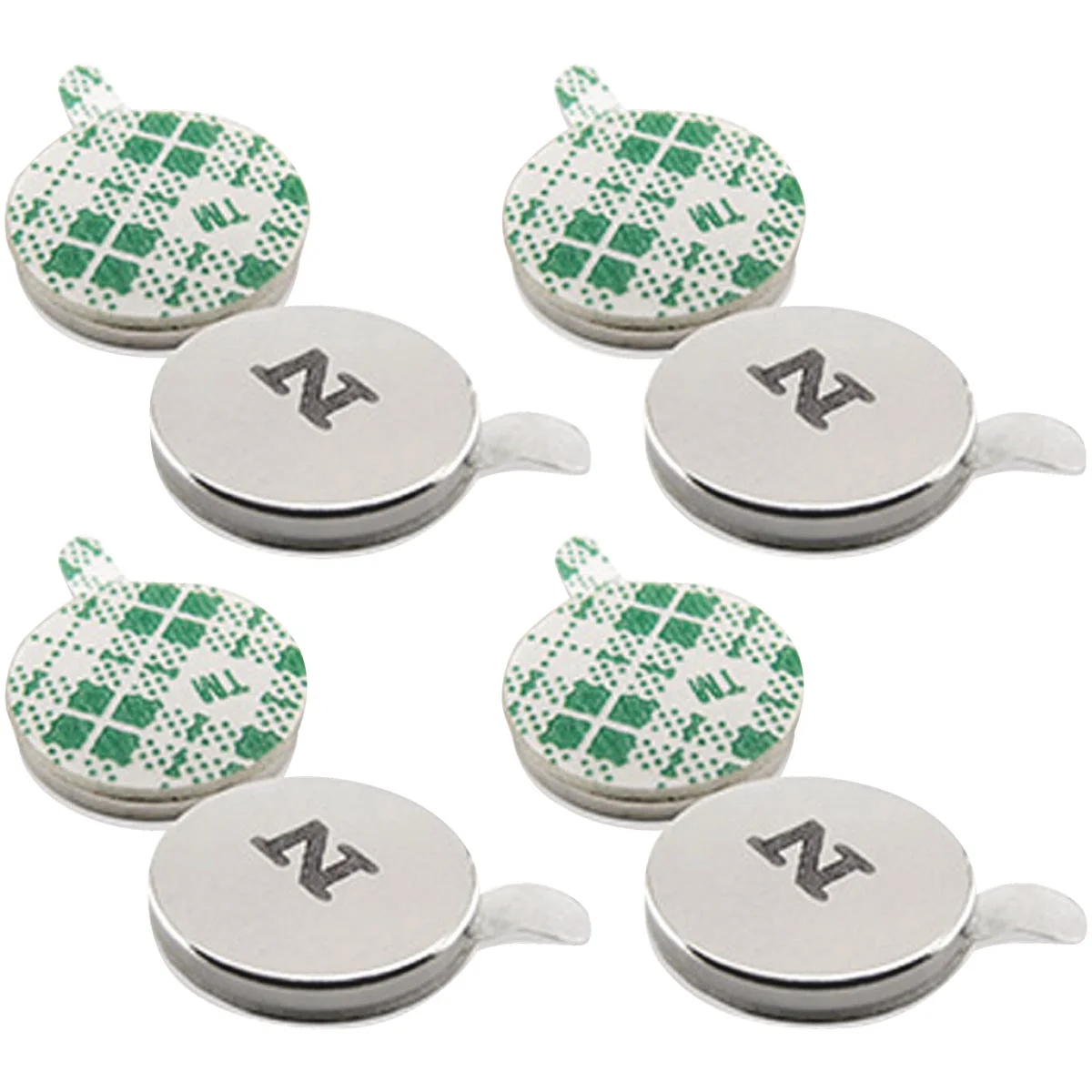 Consistent MagnetSource 2.45 Lb. Capacity Neodymium Disc Magnet with Adhesive 8-Pack Professional