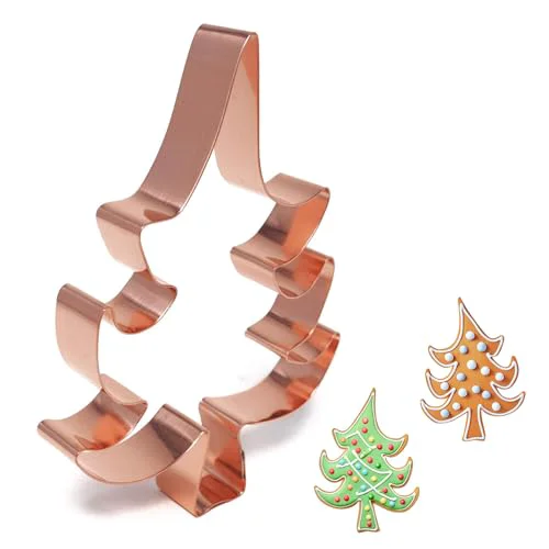 Natural Whimsical Christmas Tree Cookie Cutter 5.5 Inch Handcrafted in USA Secure