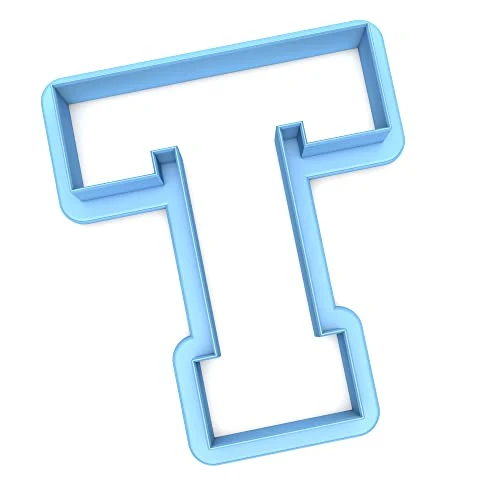 Powerful Sweet Prints Inc Varsity Letter T Cookie Cutter Exclusive