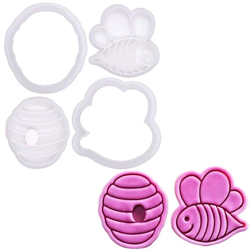 Classic Bee Happy Mini 2 Cookie Cutter Stamp Set Minimalist