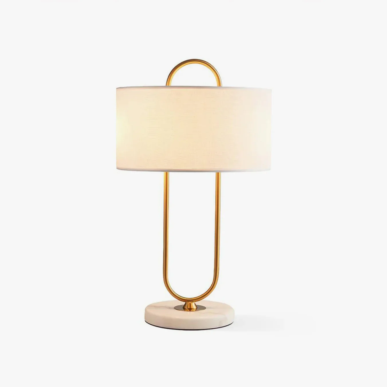 Fine Crafted Moderne hoogglans stoffen tafellamp Selected