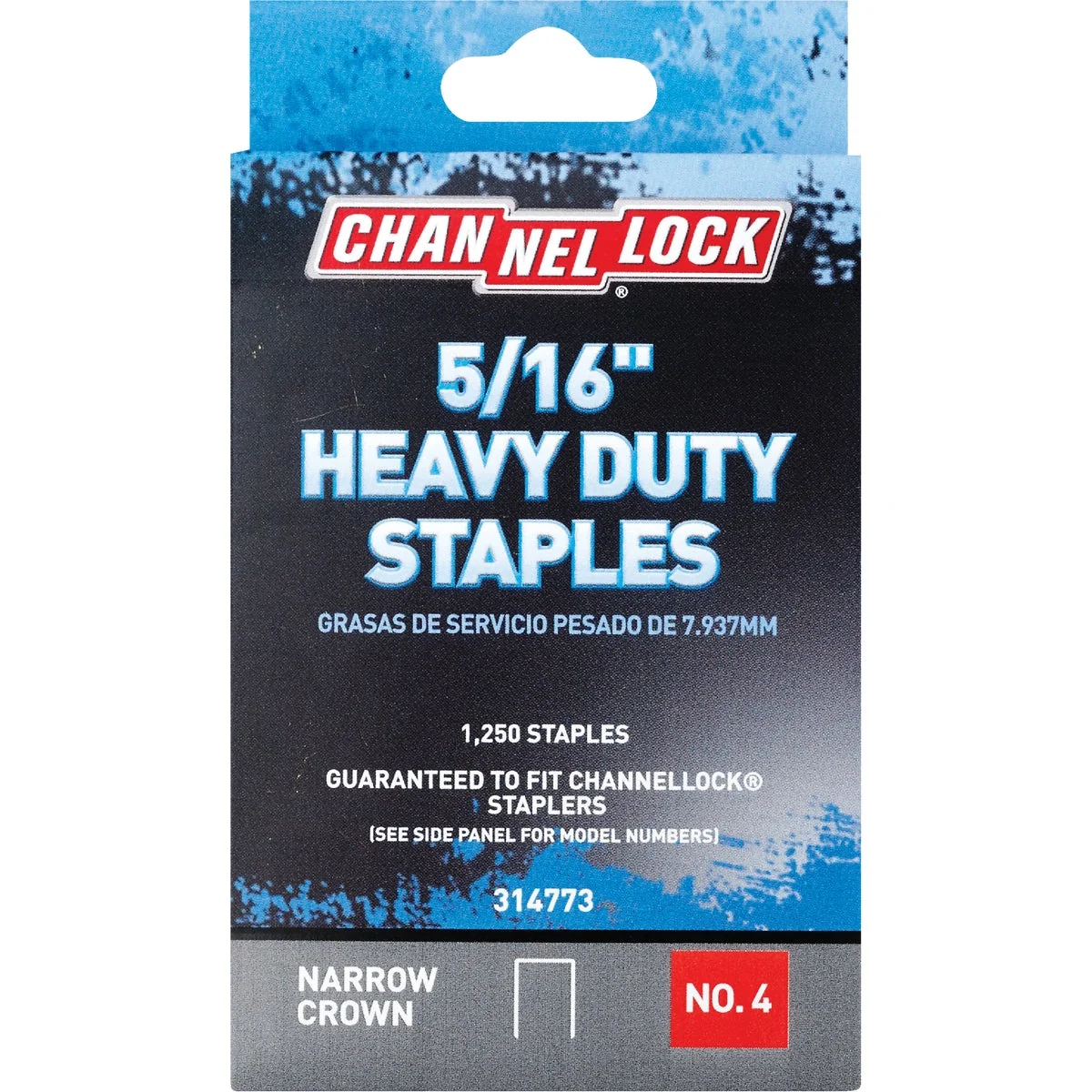 Smooth Channellock No. 4 Heavy-Duty Narrow Crown Staple 5 16 In. 1250-Pack Elite
