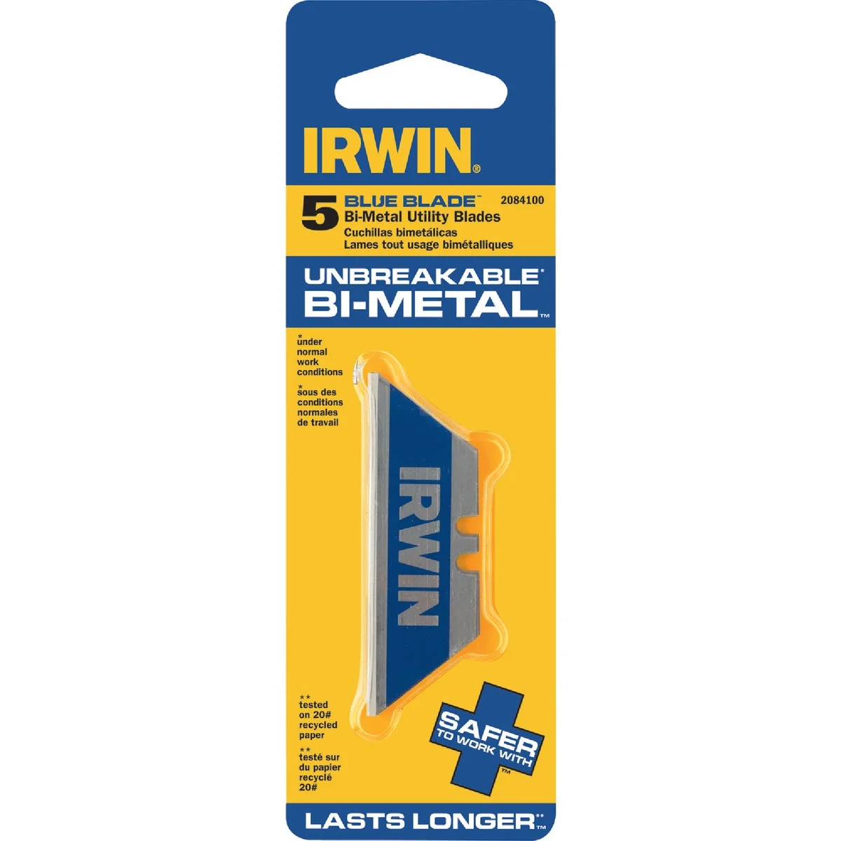 Exceptional Irwin Blue Blade 2-Point 2-3 8 In. Utility Knife Blade 5-Pack Pure