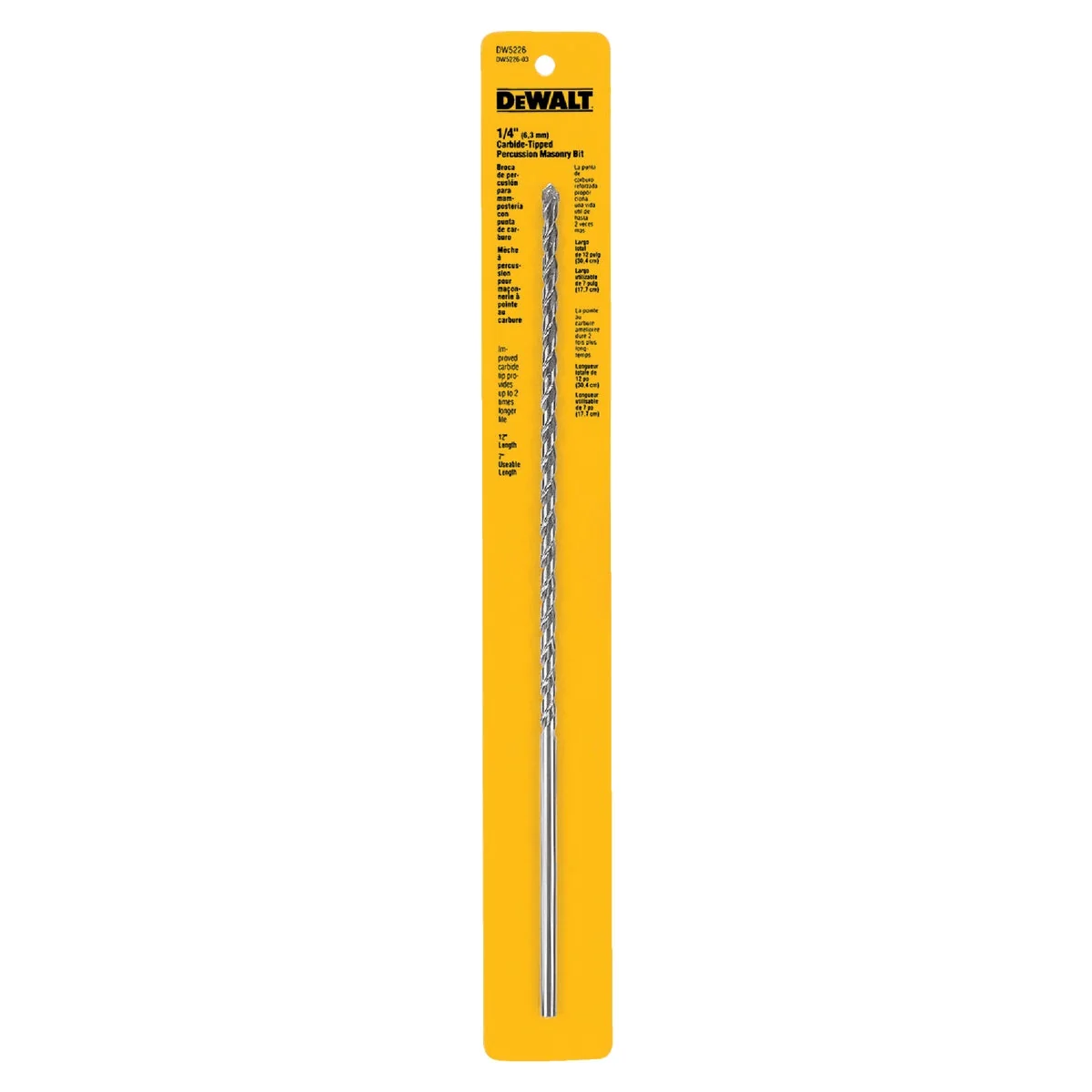 Advanced DeWalt 1 4 In. x 12 In. Masonry Drill Bit Solid