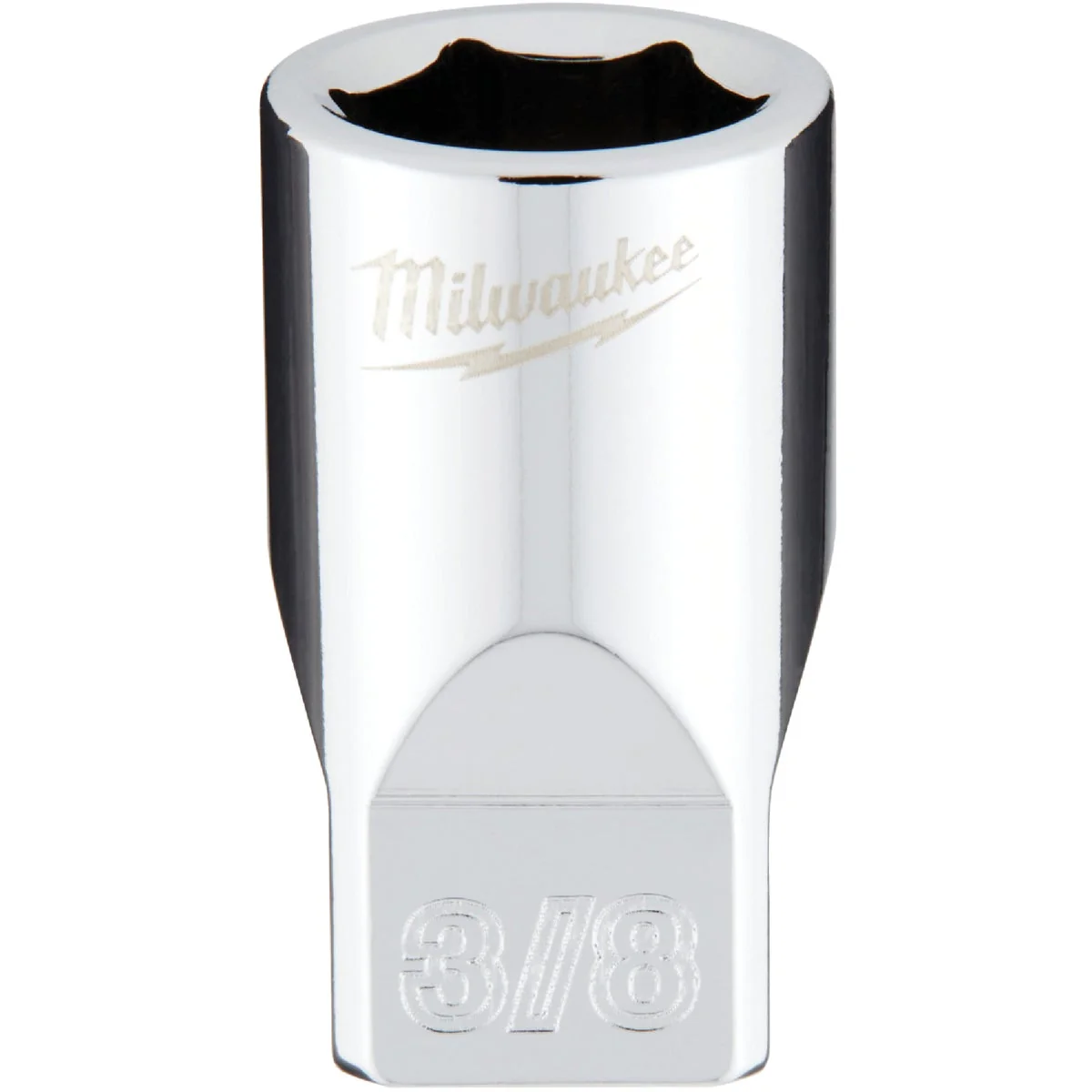 Original Design Milwaukee 1 4 In. Drive 3 8 In. 6-Point Shallow Standard Socket with FOUR FLAT Sides Natural