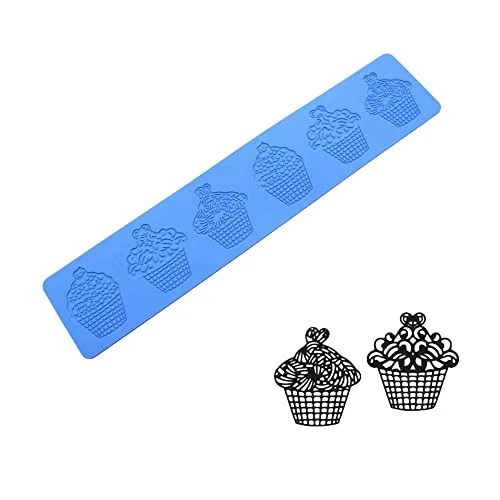 Exclusive Cupcake Silicone Mold 3D Cupcake Lace Pad Cake Mold Cake Fondant Molds Fondant Clay Mould for Sugarcraft Polymer Clay Cupcakes Chocolate Candy Consistent