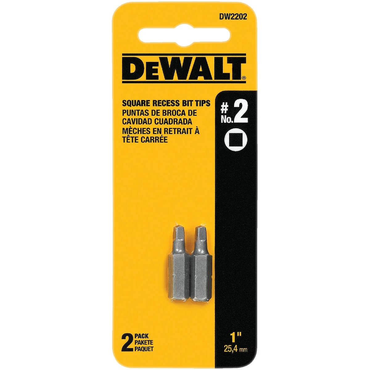 Traditional DeWalt Square Recess 2 1 In. Insert Screwdriver Bit Clean
