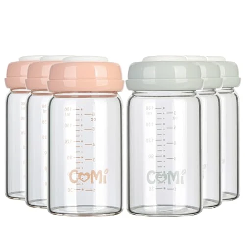 High-Quality Wide Neck Glass Breastmilk Collection n Storage Bottle 4 Count Smart