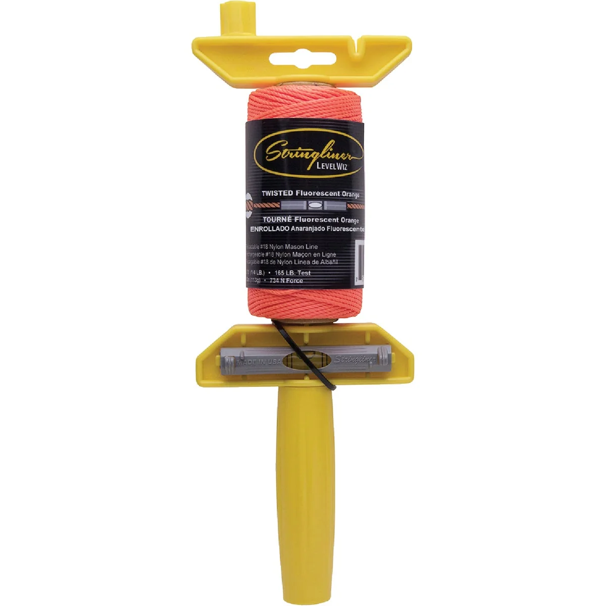 Trendy Stringliner LevelWiz 270 Ft. Fluorescent Orange Twisted Nylon Mason Line Reel Stylish