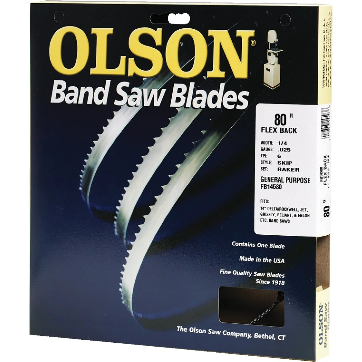 Practical Olson 80 In. x 1 4 In. 6 TPI Skip Flex Back Band Saw Blade Soft