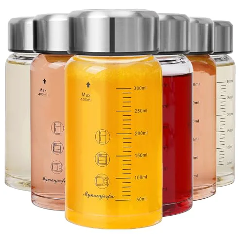 Crafted Glass Juice Bottles 6 Pack 12 oz 6 Count Proven