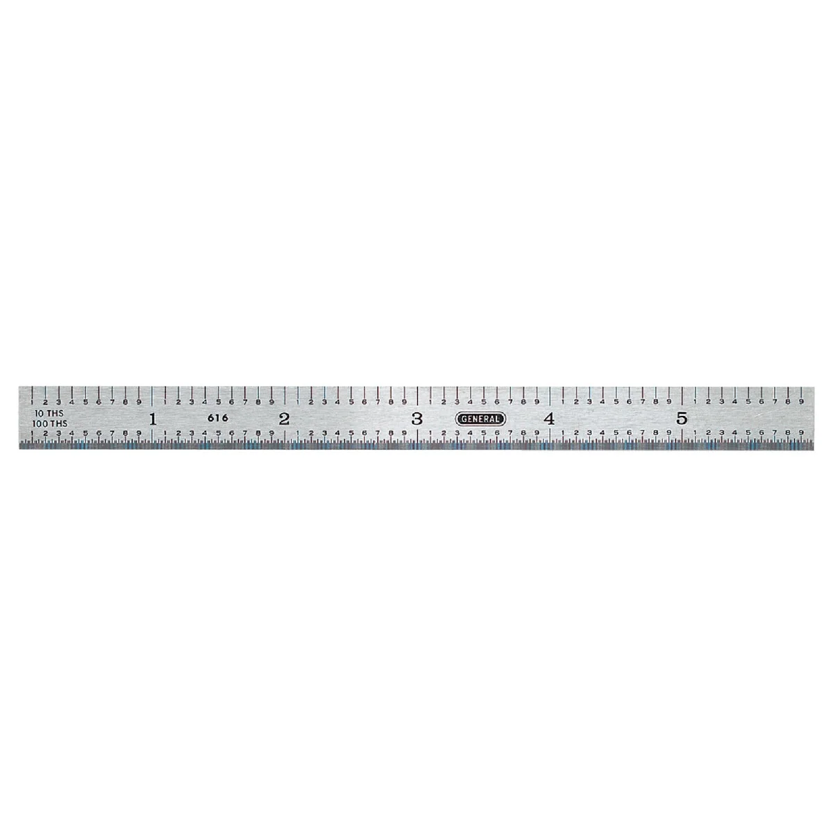 General Tools 6 In. Flexible Steel Industrial Precision Straight Edge Ruler Exclusive