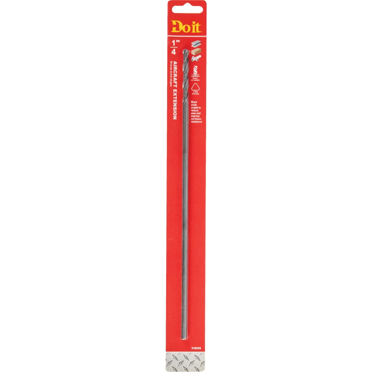High-Quality Do it 1 4 In. x 12 In. Black Oxide Extended Length Drill Bit Fast