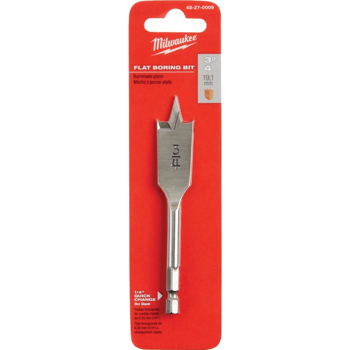 Traditional Milwaukee 3 4 In. x 4-1 2 In. Spade Bit Superior