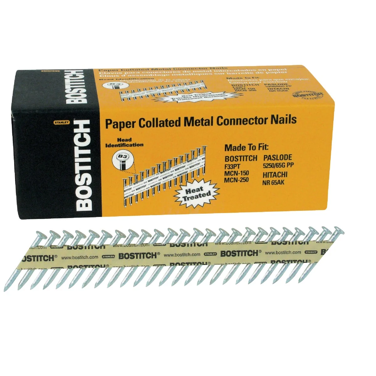 Crafted Bostitch 35 Degree Paper Tape Hot-Dipped Galvanized MCN Connector Nail 1-1 2 In. x .131 In. 1000 Ct. Environmentally Friendly