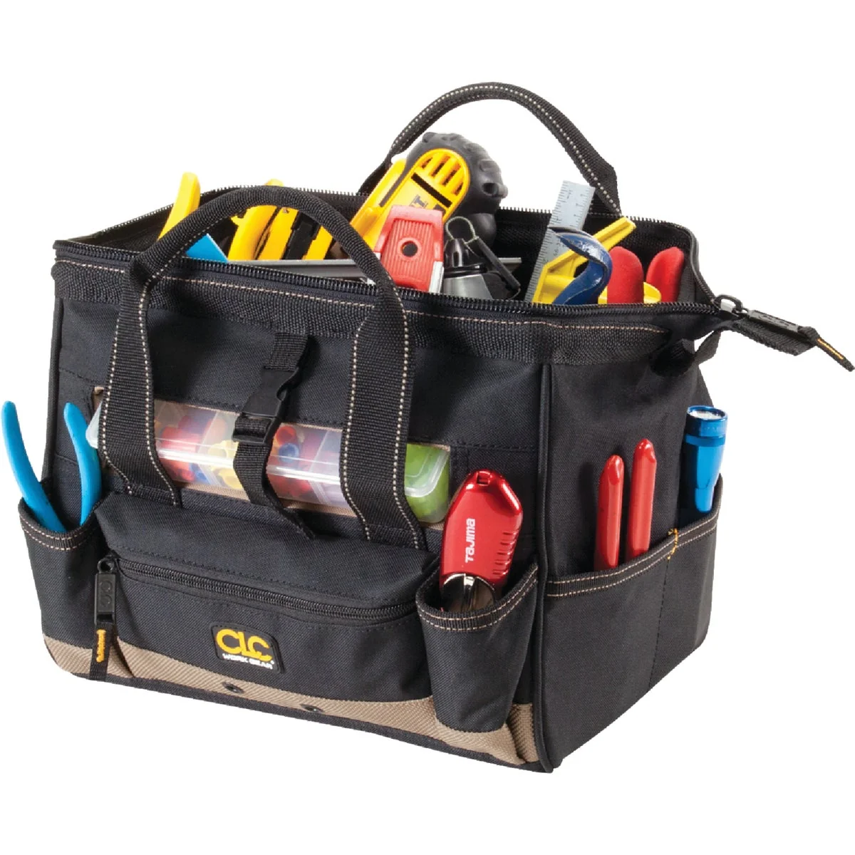 Minimalist CLC 21-Pocket 12 In. Tool Bag with Top-Side Tray Top-Quality