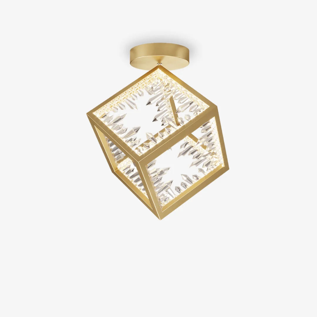 Crafted Vierkante kristallen plafondlamp Enhanced