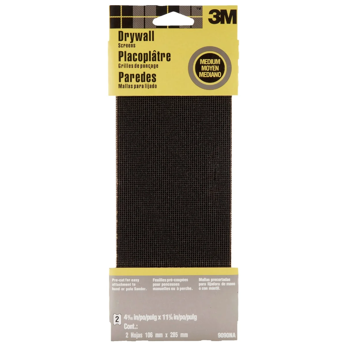 Professional 3M Medium Grade 4-3 16 In. x 11-1 4 In. Precut Drywall Sanding Screen 2-Pack Fast