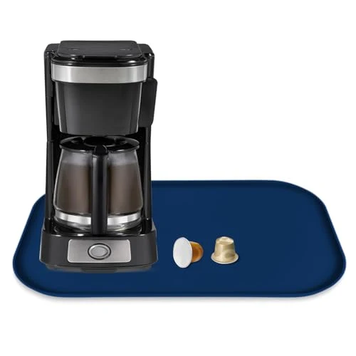 Sustainable Silicone Coffee Maker Mat with Lip for Countertops Eco-Friendly
