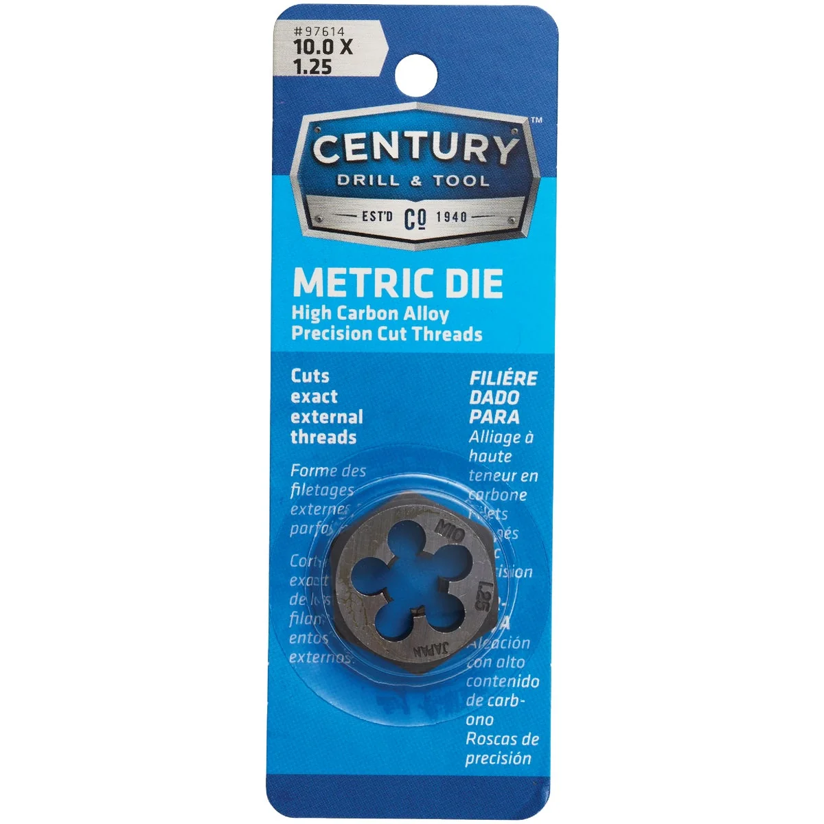 Official Century Drill Tool 10.0×1.25 NPT 1 Across Flats Hexagon Pipe Die Innovative