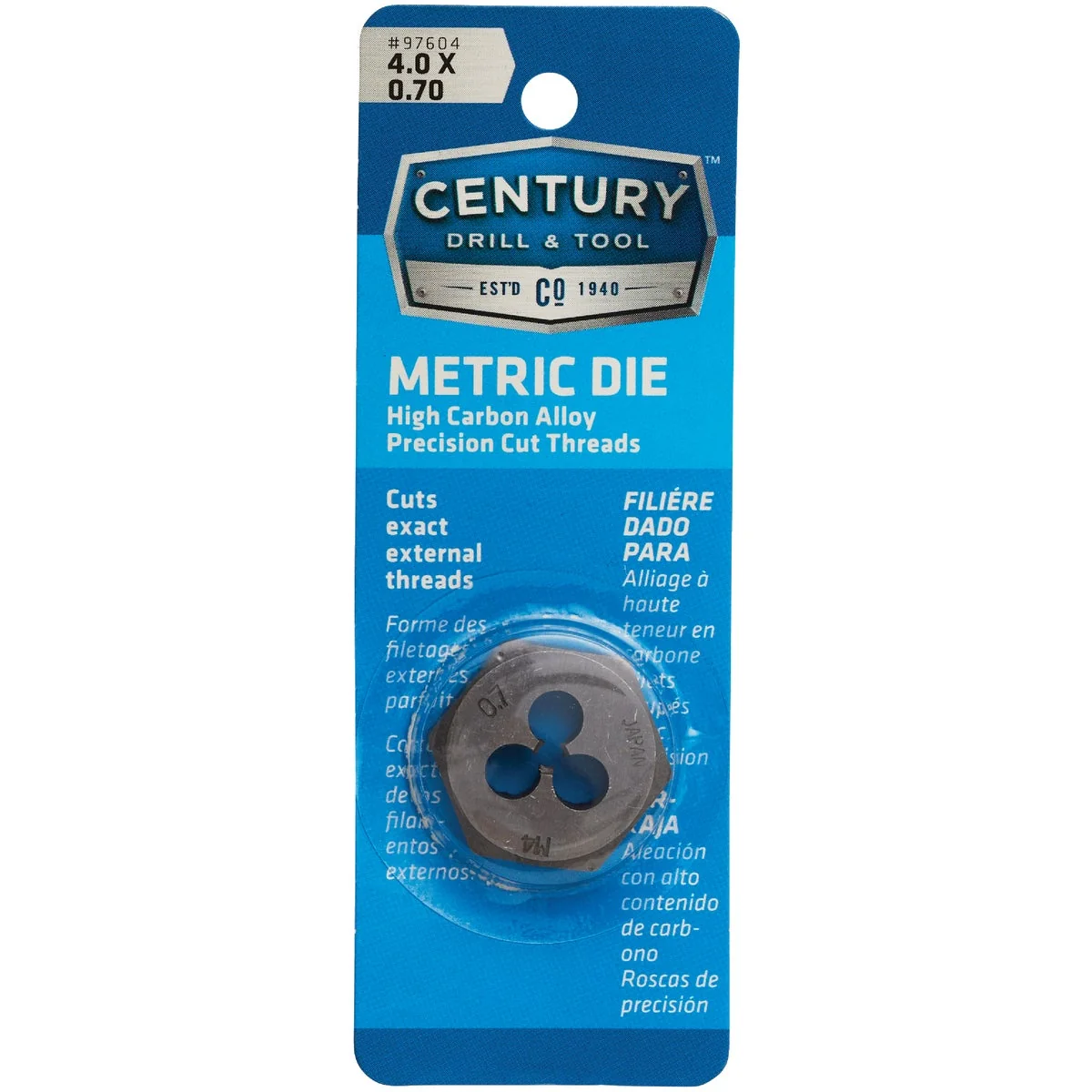 Exceptional Century Drill Tool 4.0×0.70 NPT 1 Across Flats Hexagon Pipe Die Modern