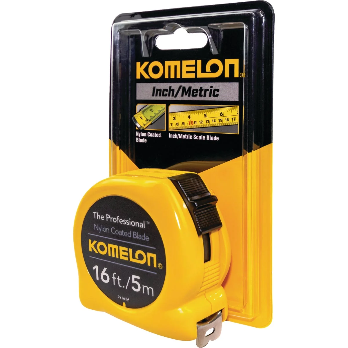 Organic Komelon The Professional 5m 16 Ft. Metric SAE Tape Measure Selected