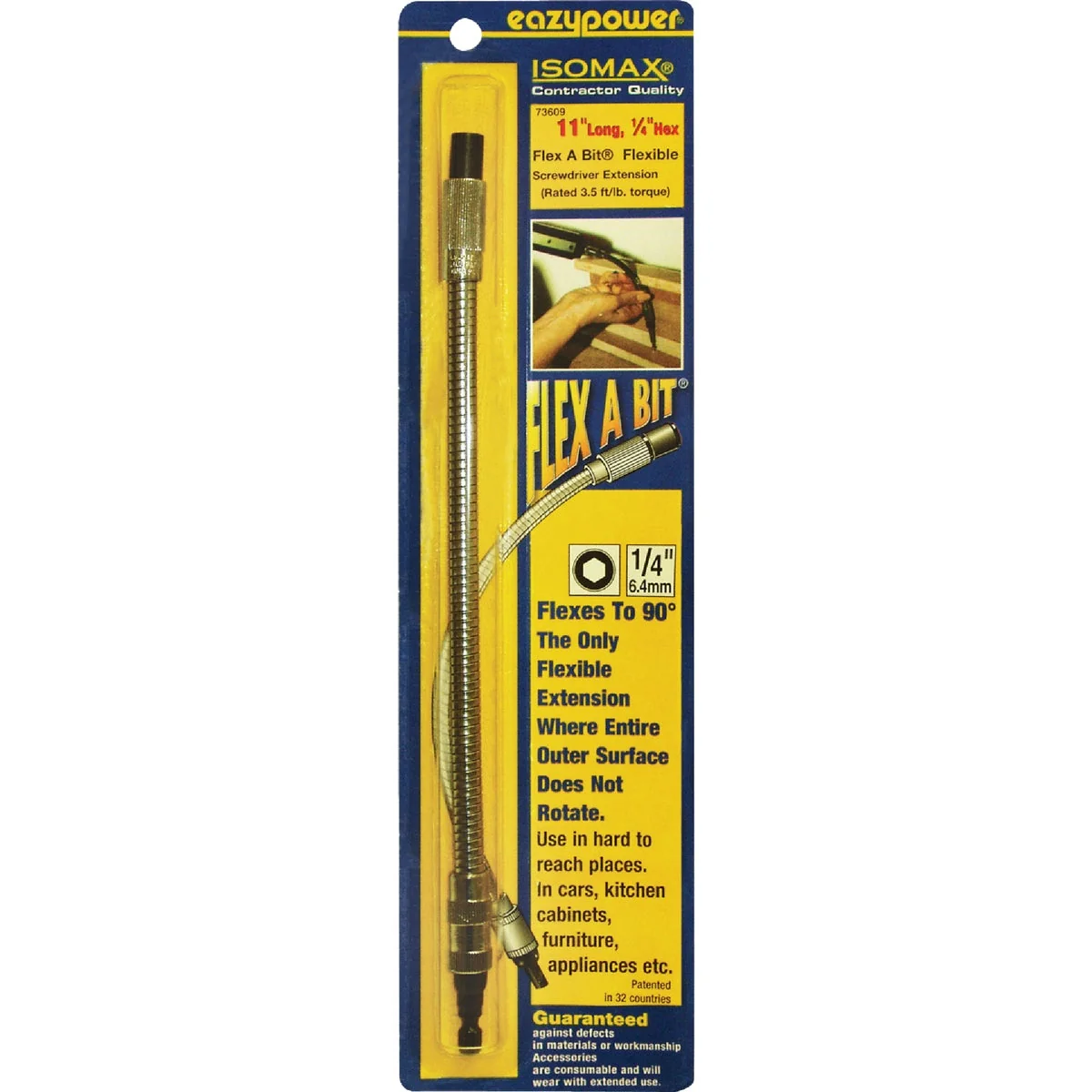 Green Eazypower Flex-A-Bit 11 In. Flexible Bit Extension Relaxed