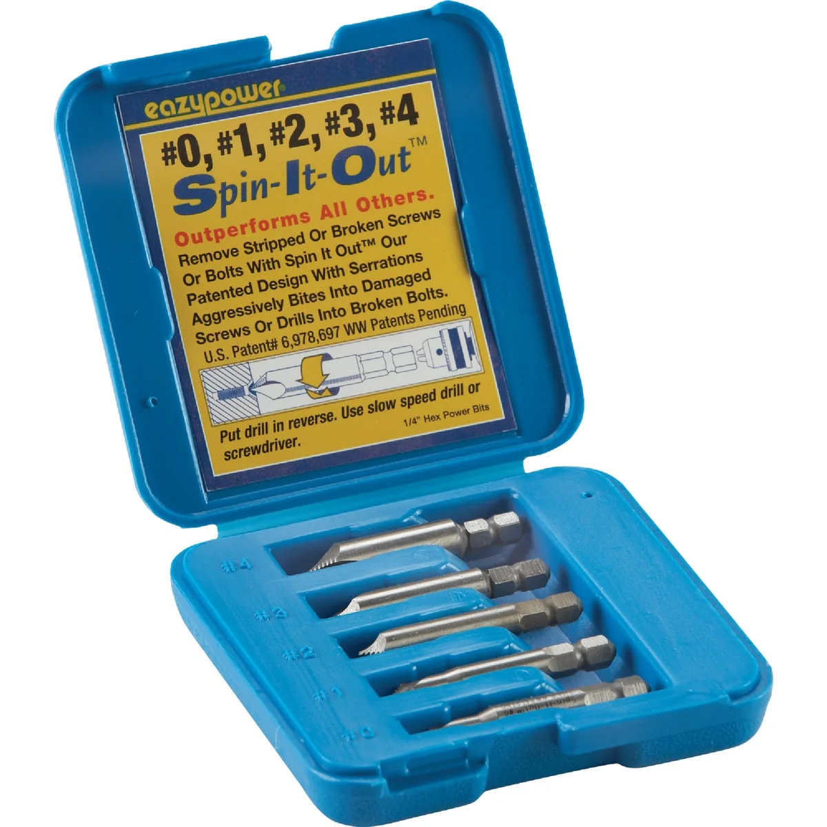 Healthy Eazypower Spin it Out 5-Piece Screw Extractor Set Outstanding