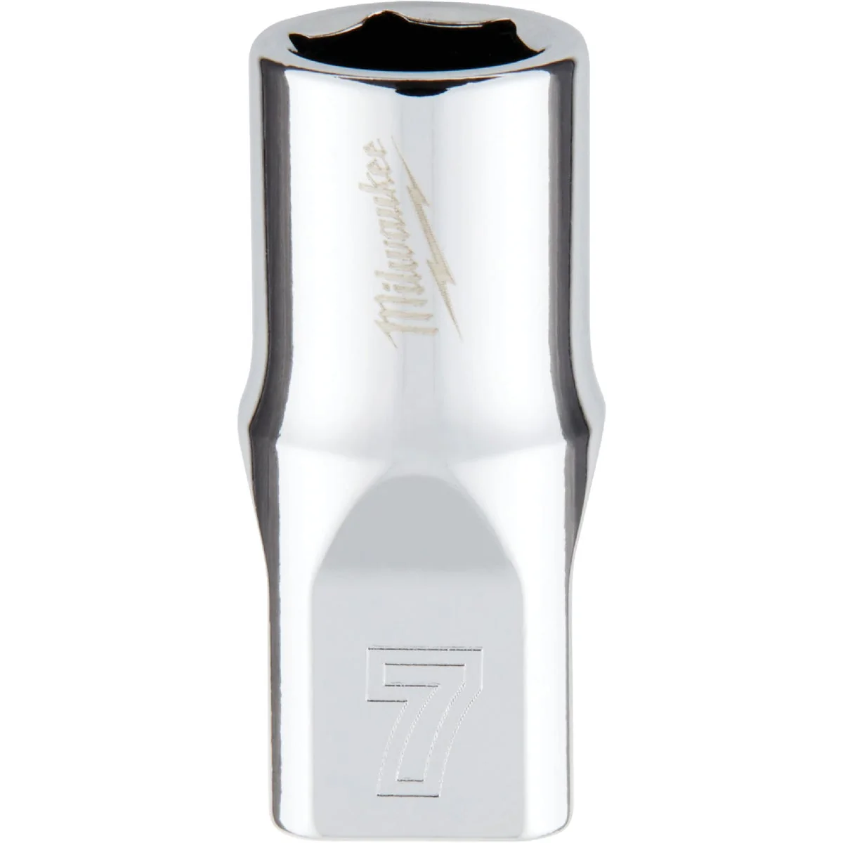 Secure Milwaukee 1 4 In. Drive 7 mm 6-Point Shallow Metric Socket with FOUR FLAT Sides Sophisticated