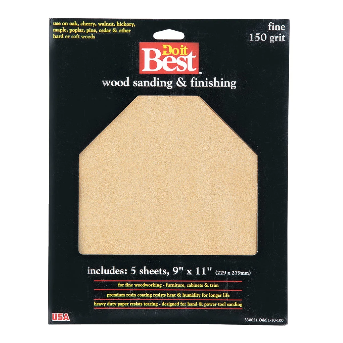 Carefully Designed Do it Bare Wood 9 In. x 11 In. 150 Grit Fine Sandpaper 5-Pack Soft