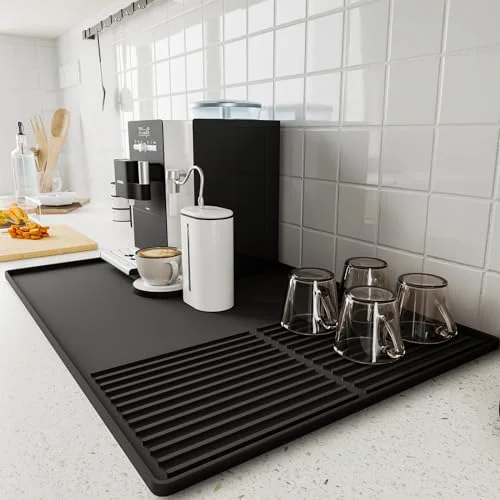 Sustainable Silicone Coffee Mat with Raised Edges Excellent