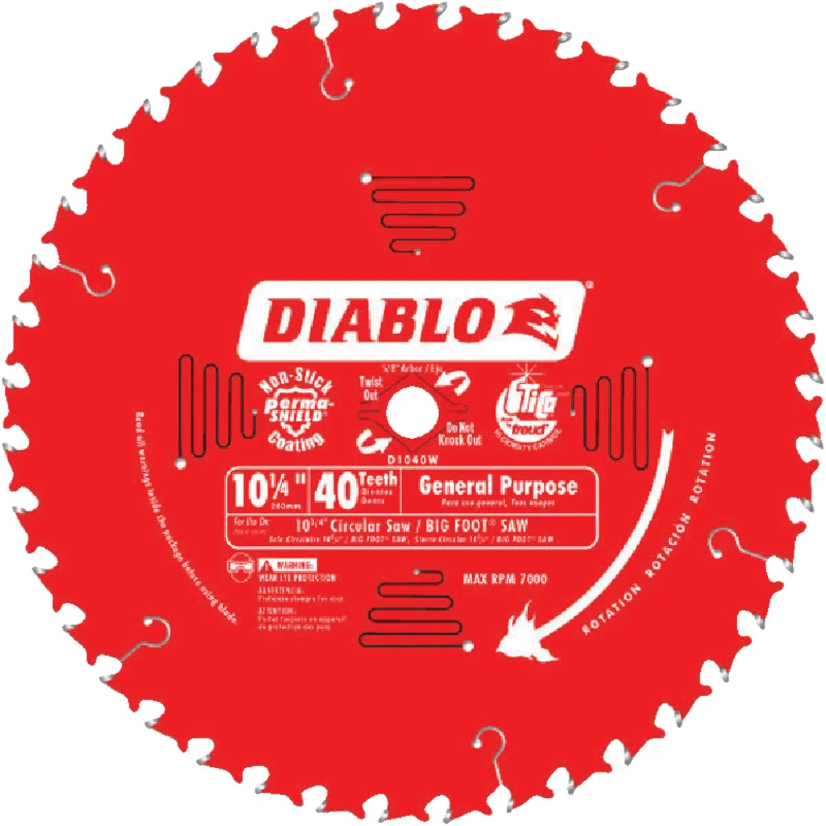 Carefully Designed Diablo 10-1 4 In. 40-Tooth General Purpose Circular Saw Blade High-Performance