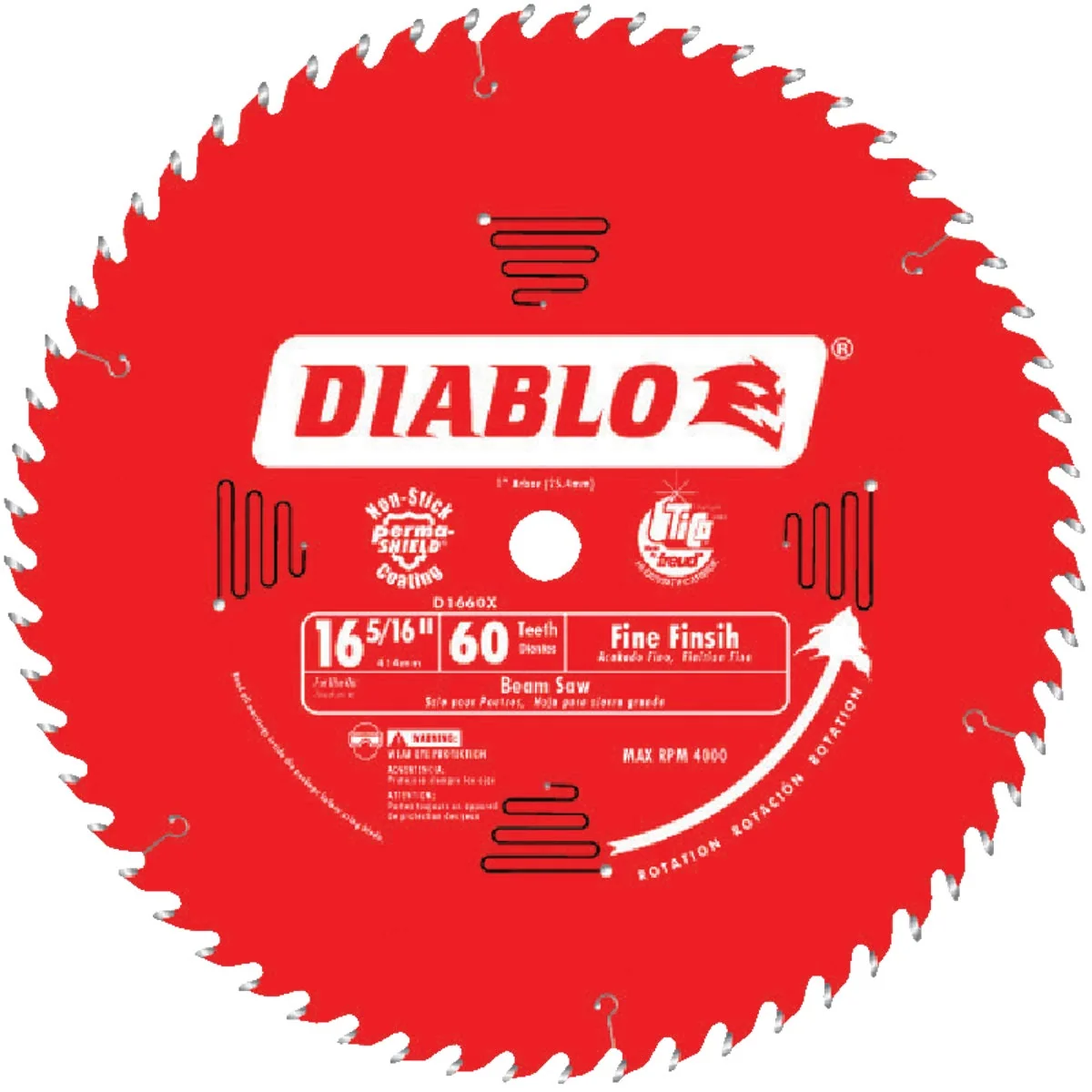 Contemporary Diablo 16-5 16 In. 60-Tooth Fine Finish Beam Cutting Circular Saw Blade Responsible