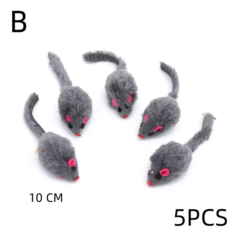 Selected Plush Mouse Cat Toys 5-Pack — Kick Catch Hunting Toys Reliable