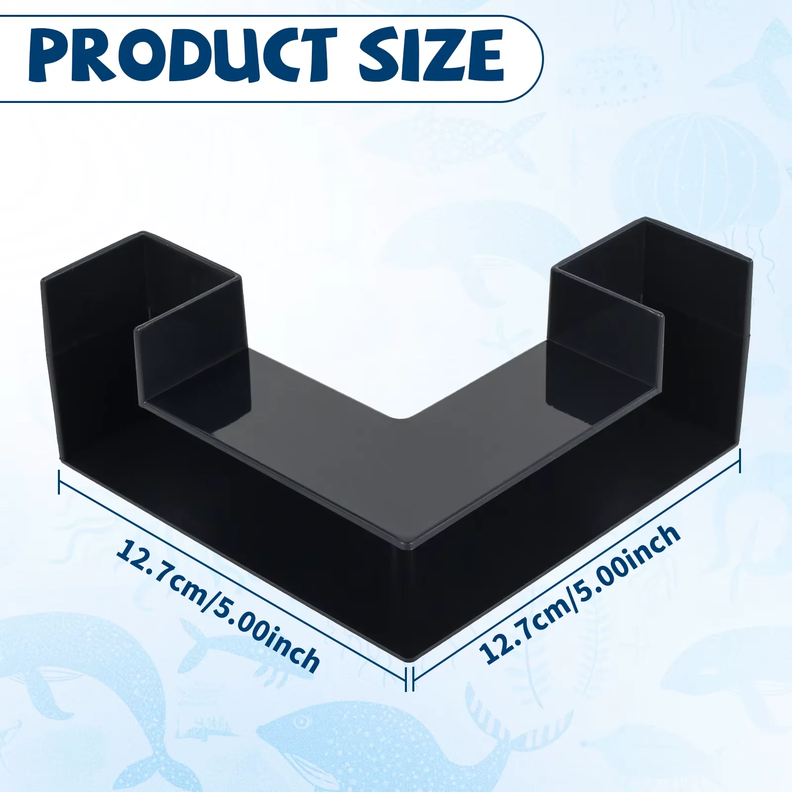 Traditional Aquarium L-Shape Tunnel Hideout — Habitat Enrichment for Small Fish Genuine